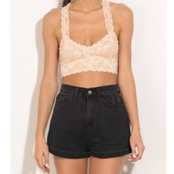 LACE RAZER BACK BRALETTE IN NUDE COLOR - Picture 2 of 2